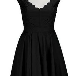 100% Cotton, 4X stretchy, sleeveless  midi black dress with pockets.